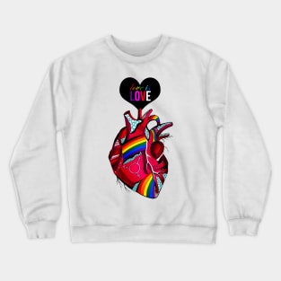 Love Is Love Pride Heart Crewneck Sweatshirt